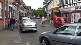 Brookley Road, Brockenhurst, where we have just bought provisions from Tesco Express, 9.4 miles into the ride