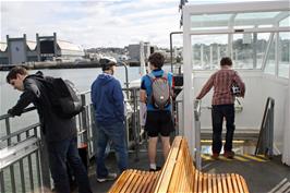 Riding the Torpoint ferry to Cornwall