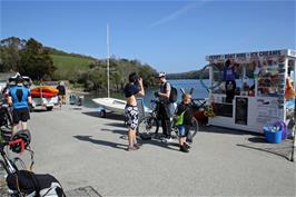 Ice creams at Helford Passage Beach while we wait for the passenger ferry, 19.6 miles into the ride