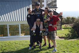 Group photo at Coverack Youth Hostel