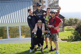 Group photo at Coverack Youth Hostel