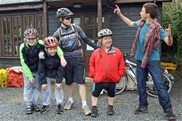 The group outside Holne café