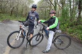 Ash and Alistair after riding the Hembury slalom