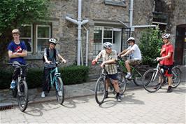 Ashley, Ewan, Dillan, Lawrence and Will at the Dartington Cider Press Centre