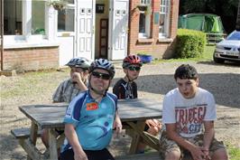 A group photo outside Burley Youth Hostel