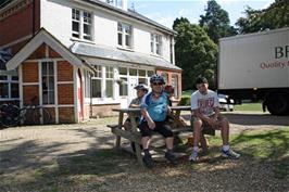 A group photo outside Burley Youth Hostel