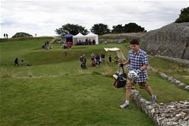 Lawrence brings up Michael's camcorder in The Keep at Old Sarum even though he hasn't paid to come in, while George prepared to dress up!