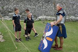 George receives instruction on how to become a guard