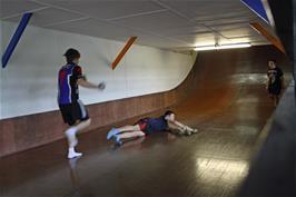 Ash, Will and Dillan on the drop slides at Trago