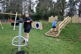 George and Dillan in the new Avonwick Play Park