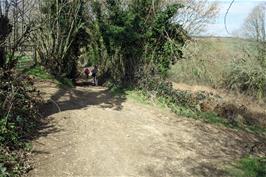 George and John approach a crossroads on the lower Parkfield track