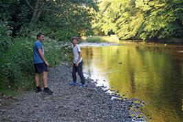 Dillan and George on Staverton Island