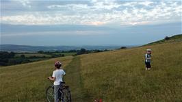 George and John on the Abbots Way bridleway