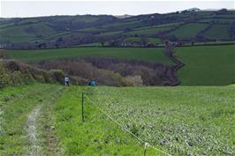 Start of the rather muddy bridleway from Higher Penn to Lower Combe