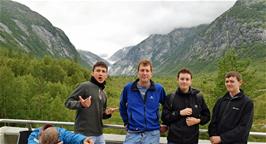 John, Will, Michael, Dillan and George at the Glacier Centre