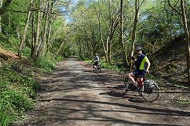 Following the cycle route along the old railway line to Budleigh Salterton