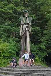 The Woodcutter sculpture at the Grizedale Forest Visitor Centre