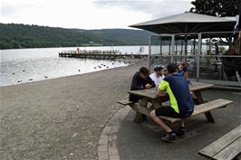 Coffee by Coniston Water at Coniston Ferry Landing