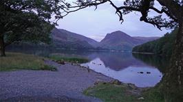 Buttermere lake as seen from the bridleway during our evening walk
