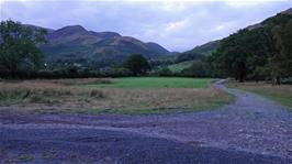 View back to the youth hostel from the bridleway between Buttermere and Crummock Water