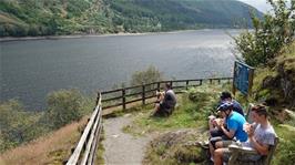 Lunch overlooking Thirlmere, with the "castle" visible on the far side