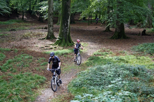 Riding through the fort at Woodbury Common