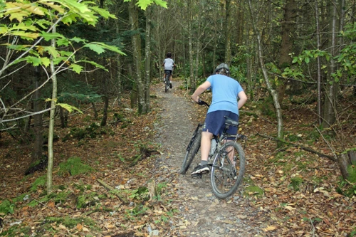 George and Dillan on the red track