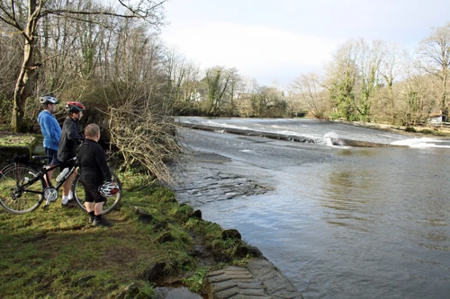 Totnes weir in the winter sunshine.