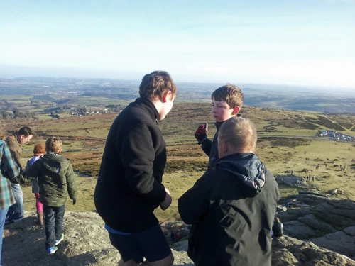 On top of Haytor Rock at last
