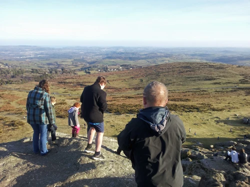 On top of Haytor Rock at last