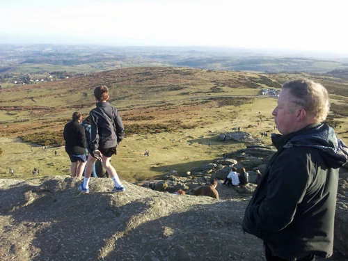 On top of Haytor Rock at last