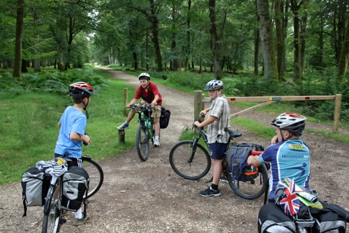 Heading offroad from the Rhinefield Ornamental Drive at Brock Hill, 4.8 miles into the ride