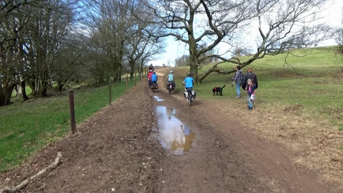 Setting off along the Quantocks ridge near Lydeard Hill.