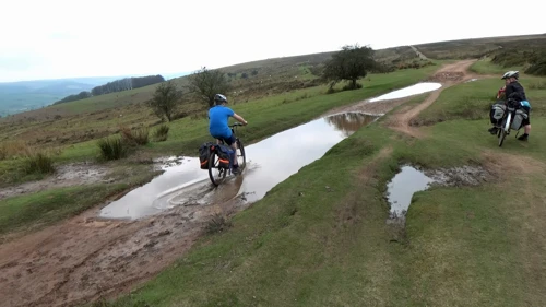 Another lake at Halsway Post - John goes round the edge, of course!