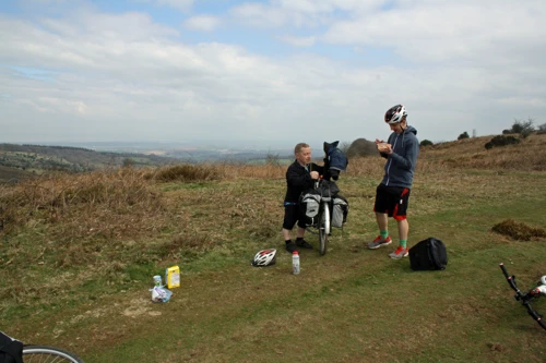 Lunch on Lydeard Hill.