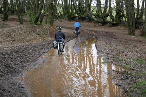 John makes it through a lake near Great Hill without falling off!