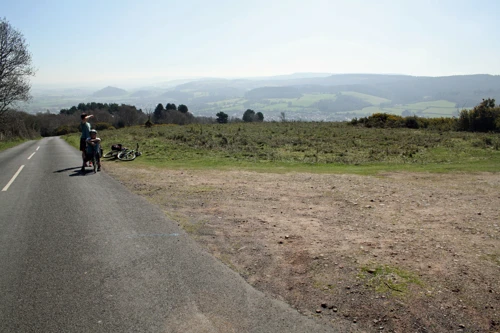 John and Will at the top of North Hill, Minehead.