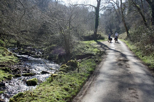 The East Water river just beyond Cloutsham Ford.