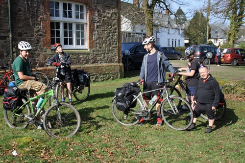 Lawrence, George, Will, Dillan and John at Exford hostel