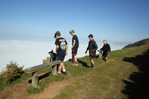 Coastal fog makes for stunning views between the Hunters Inn and Lynton