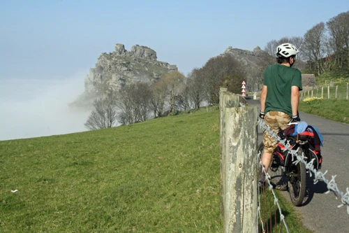 Valley of the Rocks emerging from the fog, seen from Lee Abbey