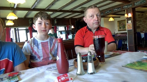 Lunch at the Old Station House Inn, Blackmoor Gate, 8.2 miles in