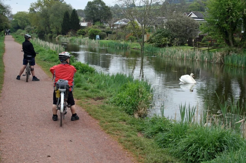 The canal through Tiverton.