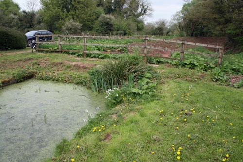 The current end of the canal at Lowdwells Lock; it once ran to Taunton.
