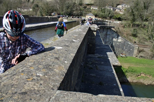 Will Rogers on Dundas Aqueduct, Monkton Combe