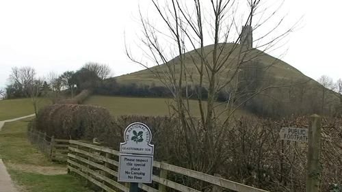 The rear path up to Glastonbury Tor from Stone Down Lane, the first time we ever climbed from here