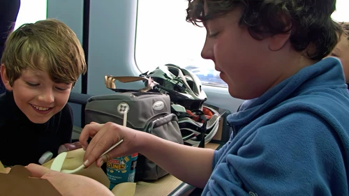 George keeps to his word and watches Lawrence's fried eggs right up to the time he has finished them, on the 15:49 train to Newton Abbot