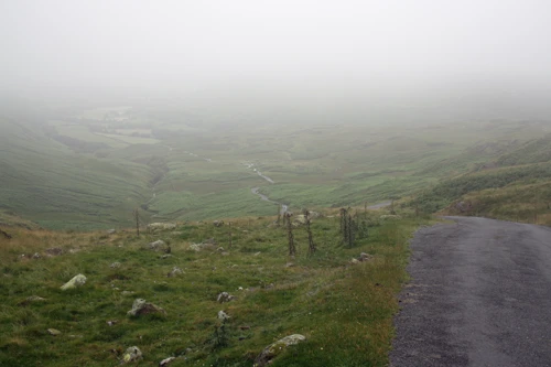 Looking west from Hardknott Pass summit. 179m climb, 1.5 Dartmeets