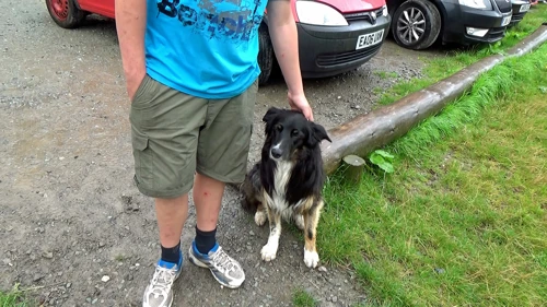 Lawrence makes friends with Jiff at Wasdale Hall YH