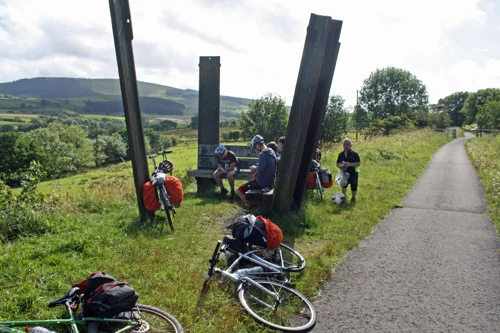 Lunch on the railway path near Frizington